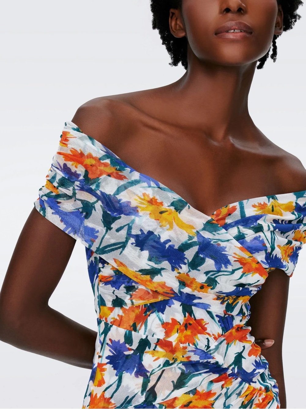 NWT! Diane Von Furstenberg Lovinia Dress Dianthus Ivory Size S